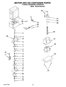 09 - Motor And Ice Container Parts parts for Kitchenaid Refrigerator KSSO48QTB02 from AppliancePartsPros.com