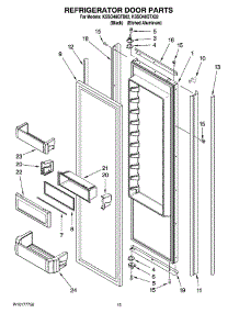10 - Refrigerator Door Parts parts for Kitchenaid Refrigerator KSSO48QTB02 from AppliancePartsPros.com