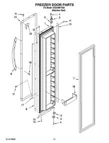 10 - Freezer Door Parts parts for Kitchenaid Refrigerator KSSC48FTS02 from AppliancePartsPros.com