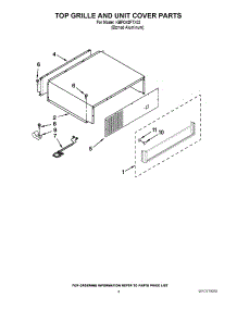 03 - Top Grille And Unit Cover Parts parts for Kitchenaid Refrigerator KBFO42FTX02 from AppliancePartsPros.com