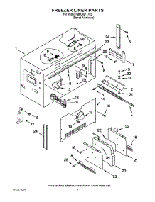 05 - Freezer Liner Parts parts for Kitchenaid Refrigerator KBFO42FTX02 from AppliancePartsPros.com