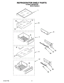 07 - Refrigerator Shelf Parts parts for Kitchenaid Refrigerator KSSO48FTX02 from AppliancePartsPros.com
