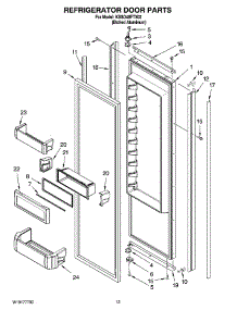 09 - Refrigerator Door Parts parts for Kitchenaid Refrigerator KSSO48FTX02 from AppliancePartsPros.com
