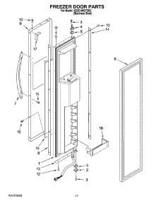 11 - Freezer Door Parts parts for Kitchenaid Refrigerator KSSC48QTS02 from AppliancePartsPros.com