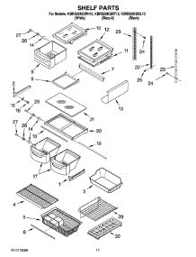 07 - Shelf Parts, Optional Parts parts for Kitchenaid Refrigerator KBRS22KGWH13 from AppliancePartsPros.com