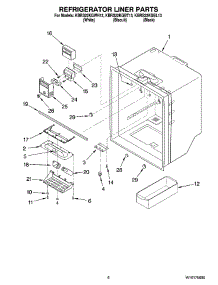 04 - Refrigerator Liner Parts parts for Kitchenaid Refrigerator KBRS22KGBT13 from AppliancePartsPros.com