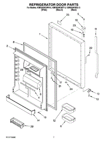 05 - Refrigerator Door Parts parts for Kitchenaid Refrigerator KBRS22KGBT13 from AppliancePartsPros.com