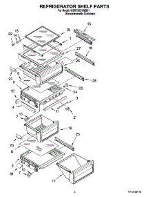 03 - Refrigerator Shelf Parts parts for Kitchenaid Refrigerator KSRY25CVMS01 from AppliancePartsPros.com
