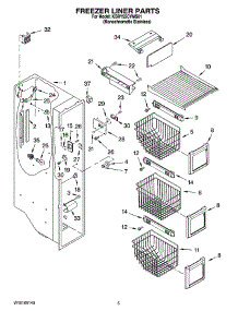 04 - Freezer Liner Parts parts for Kitchenaid Refrigerator KSRY25CVMS01 from AppliancePartsPros.com