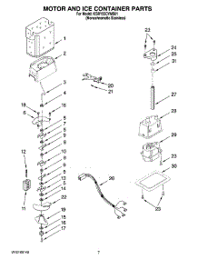 05 - Motor And Ice Container Parts parts for Kitchenaid Refrigerator KSRY25CVMS01 from AppliancePartsPros.com