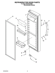 06 - Refrigerator Door Parts parts for Kitchenaid Refrigerator KSRY25CVMS01 from AppliancePartsPros.com