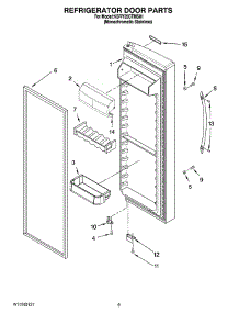 06 - Refrigerator Door Parts parts for Kitchenaid Refrigerator KSRY25CTMS01 from AppliancePartsPros.com