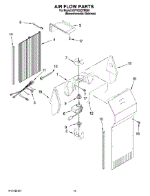 09 - Air Flow Parts parts for Kitchenaid Refrigerator KSRY25CTMS01 from AppliancePartsPros.com
