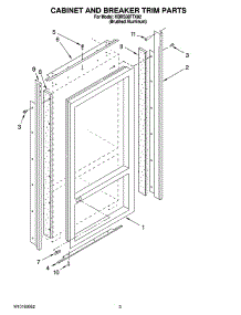 02 - Cabinet And Breaker Trim Parts parts for Kitchenaid Refrigerator KBRS36FTX02 from AppliancePartsPros.com