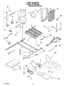 11 - Unit Parts parts for Kitchenaid Refrigerator KSRY25CTMS01 from AppliancePartsPros.com