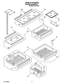 06 - Shelf Parts parts for Kitchenaid Refrigerator KBRS36FTX02 from AppliancePartsPros.com