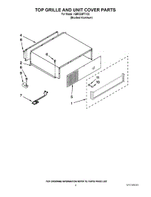 03 - Top Grille And Unit Cover Parts parts for Kitchenaid Refrigerator KBRO36FTX02 from AppliancePartsPros.com