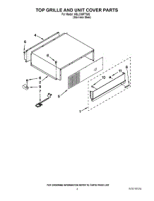 03 - Top Grille And Unit Cover Parts parts for Kitchenaid Refrigerator KBLC36FTS02 from AppliancePartsPros.com