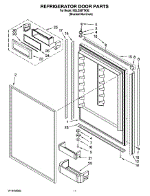 07 - Refrigerator Door Parts parts for Kitchenaid Refrigerator KBLO36FTX02 from AppliancePartsPros.com