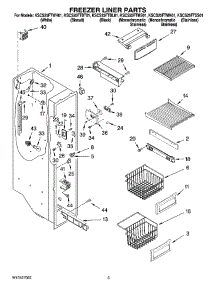 04 - Freezer Liner Parts parts for Kitchenaid Refrigerator KSCS25FTBL01 from AppliancePartsPros.com
