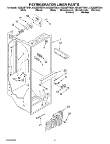 02 - Refrigerator Liner Parts parts for Kitchenaid Refrigerator KSCS25FTSS01 from AppliancePartsPros.com