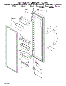 06 - Refrigerator Door Parts parts for Kitchenaid Refrigerator KSCS25FTSS01 from AppliancePartsPros.com