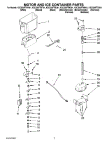05 - Motor And Ice Container Parts parts for Kitchenaid Refrigerator KSCS25FTBT01 from AppliancePartsPros.com