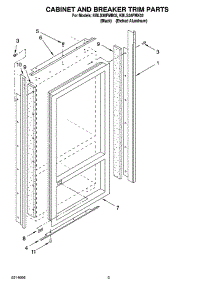 02 - Cabinet And Breaker Trim Parts parts for Kitchenaid Refrigerator KBLS36FMB02 from AppliancePartsPros.com