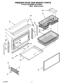 06 - Freezer Door And Basket Parts parts for Kitchenaid Refrigerator KBLS36FMB02 from AppliancePartsPros.com
