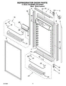 07 - Refrigerator Door Parts parts for Kitchenaid Refrigerator KBLS36FMB02 from AppliancePartsPros.com