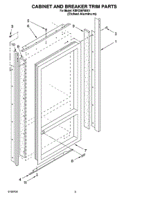 02 - Cabinet And Breaker Trim Parts parts for Kitchenaid Refrigerator KBRO36FMX01 from AppliancePartsPros.com