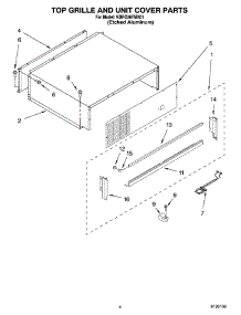 03 - Top Grille And Unit Cover Parts parts for Kitchenaid Refrigerator KBRO36FMX01 from AppliancePartsPros.com