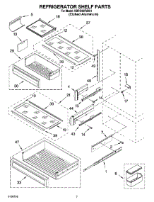 05 - Refrigerator Shelf Parts parts for Kitchenaid Refrigerator KBRO36FMX01 from AppliancePartsPros.com
