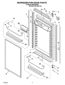 07 - Refrigerator Door Parts parts for Kitchenaid Refrigerator KBRO36FMX01 from AppliancePartsPros.com