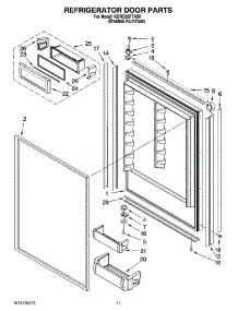 07 - Refrigerator Door Parts parts for Kitchenaid Refrigerator KBRO36FTX00 from AppliancePartsPros.com