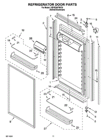 07 - Refrigerator Door Parts parts for Kitchenaid Refrigerator KBRO36FMX02 from AppliancePartsPros.com