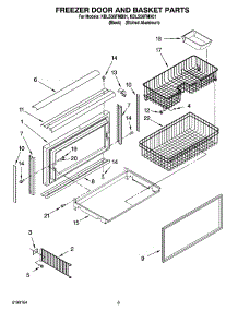 06 - Freezer Door And Basket Parts parts for Kitchenaid Refrigerator KBLS36FMB01 from AppliancePartsPros.com