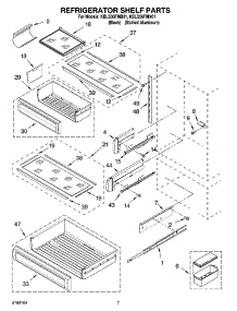 05 - Refrigerator Shelf Parts parts for Kitchenaid Refrigerator KBLS36FMX01 from AppliancePartsPros.com