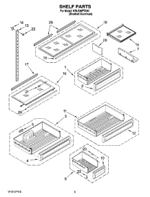 06 - Shelf Parts parts for Kitchenaid Refrigerator KBLS36FTX00 from AppliancePartsPros.com