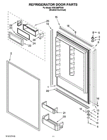 07 - Refrigerator Door Parts parts for Kitchenaid Refrigerator KBLS36FTX00 from AppliancePartsPros.com