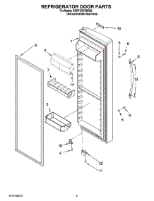06 - Refrigerator Door Parts parts for Kitchenaid Refrigerator KSRY25CVMS00 from AppliancePartsPros.com