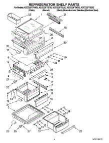 03 - Refrigerator Shelf Parts parts for Kitchenaid Refrigerator KSCS23FTWH02 from AppliancePartsPros.com