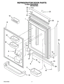 04 - Refrigerator Door Parts parts for Kitchenaid Refrigerator KBRP20ERSS02 from AppliancePartsPros.com