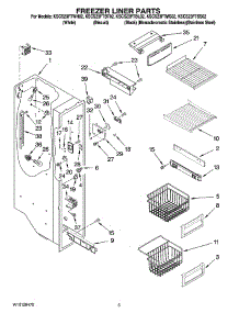 04 - Freezer Liner Parts parts for Kitchenaid Refrigerator KSCS23FTBT02 from AppliancePartsPros.com
