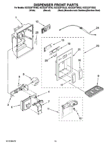 08 - Dispenser Front Parts parts for Kitchenaid Refrigerator KSCS23FTBT02 from AppliancePartsPros.com
