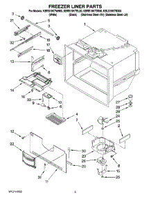 02 - Freezer Liner Parts parts for Kitchenaid Refrigerator KBRS19KTSS00 from AppliancePartsPros.com
