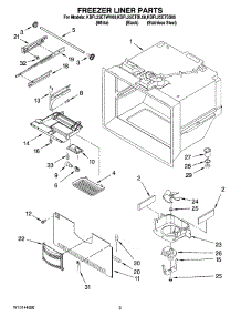 02 - Freezer Liner Parts parts for Kitchenaid Refrigerator KBFL25ETWH00 from AppliancePartsPros.com