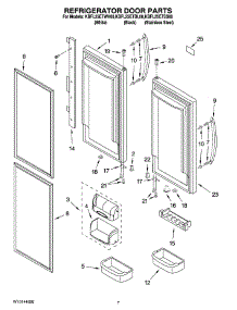 04 - Refrigerator Door Parts parts for Kitchenaid Refrigerator KBFL25ETWH00 from AppliancePartsPros.com