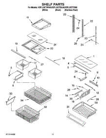 06 - Shelf Parts parts for Kitchenaid Refrigerator KBFL25ETBL00 from AppliancePartsPros.com