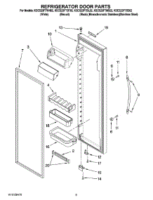 06 - Refrigerator Door Parts parts for Kitchenaid Refrigerator KSCS23FTBL02 from AppliancePartsPros.com